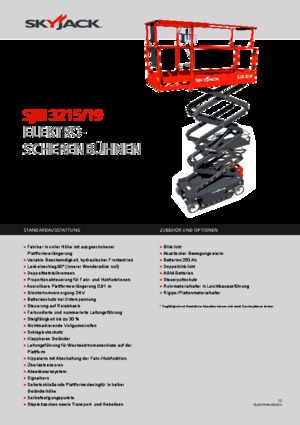 Wheeled scissor lifts Skyjack SJ III 3219