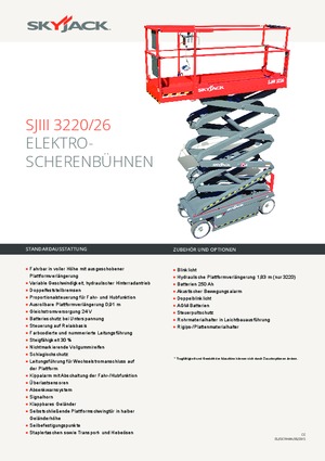 Wheeled scissor lifts Skyjack SJ III 3226