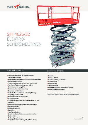Wheeled scissor lifts Skyjack SJ III 4626