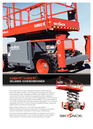 Tekerlekli makas asansörleri Skyjack SJ III 6832 RTE