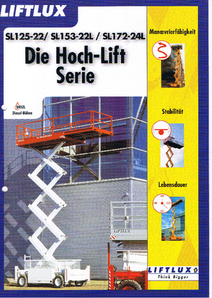 Tekerlekli makas asansörleri Liftlux SL 172-24