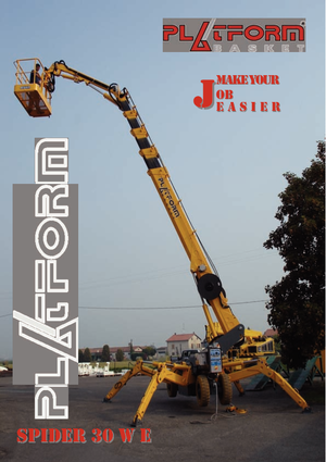 Wheeled Articulating Boom Lifts Basket Spider 30 WE
