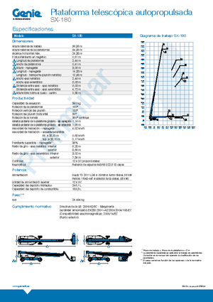 Wheeled Telescopic Boom Lifts Genie SX-180