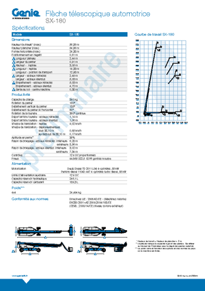 Wheeled Telescopic Boom Lifts Genie SX-180