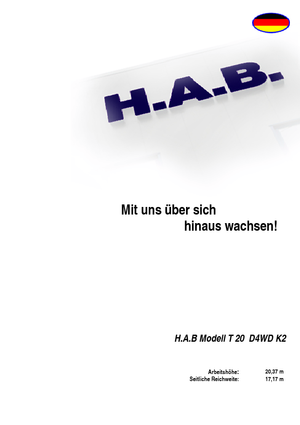 Tekerlekli Teleskopik Bomlu Vinçler HAB T 20 D 4WD K2