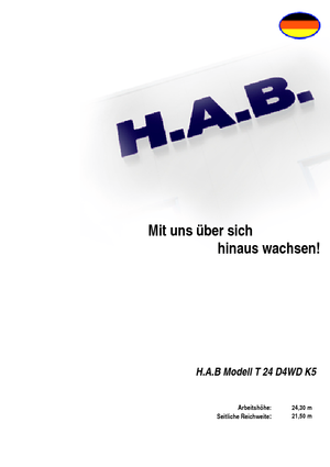 Wheeled Telescopic Boom Lifts HAB T 24 D 4WD K5