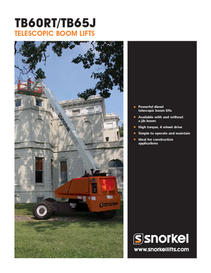 Tekerlekli Teleskopik Bomlu Vinçler Snorkel T60RT