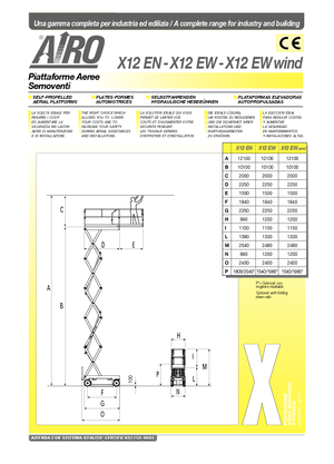 Tekerlekli makas asansörleri AIRO X 12 EN