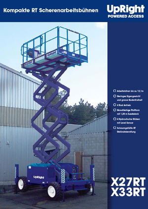 Wheeled scissor lifts UpRight X 27 RT