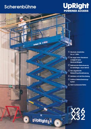 Tekerlekli makas asansörleri UpRight X 26 N