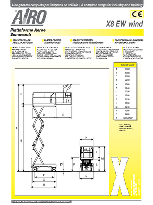 Wheeled scissor lifts AIRO X 8 EW Wind