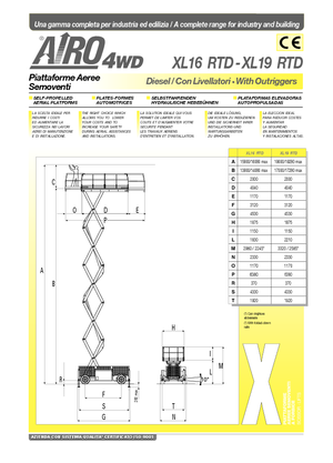 Wheeled scissor lifts AIRO XL 19 RTD