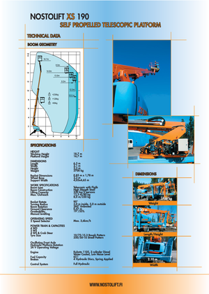Wheeled Telescopic Boom Lifts Nostolift XS 190