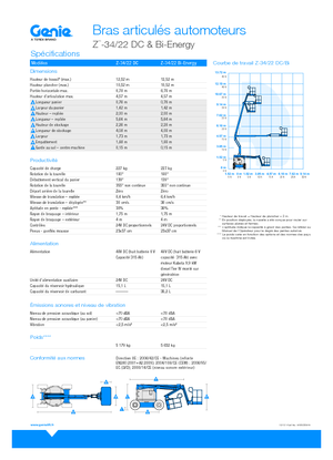 Tekerlekli Mafsall Bomlu Asansörler Genie Z-34/22 DC