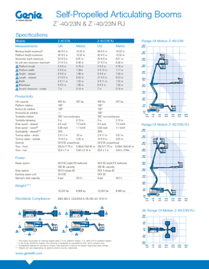 Wheeled Articulating Boom Lifts Genie Z-40/23N