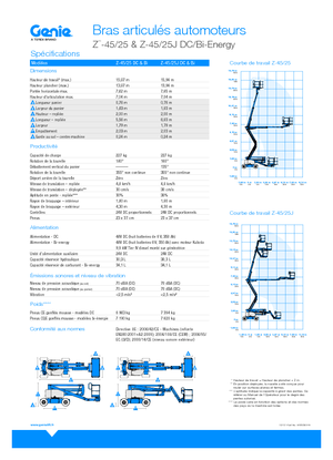Tekerlekli Mafsall Bomlu Asansörler Genie Z-45/25J DC