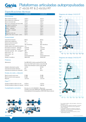 Wheeled Articulating Boom Lifts Genie Z-45/25 J RT