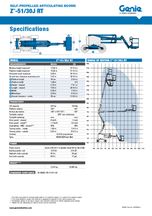 Wheeled Articulating Boom Lifts Genie Z51/30J RT