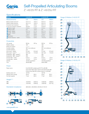 Wheeled Articulating Boom Lifts Genie Z51/30J RT