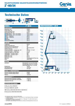 Wheeled Articulating Boom Lifts Genie Z-60/34