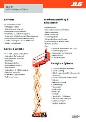Tekerlekli makas asansörleri JLG 2632ES