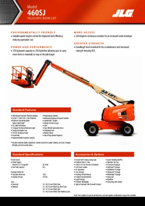 Wheeled Telescopic Boom Lifts JLG 460SJ