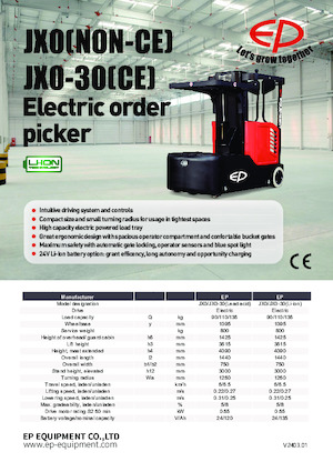 Sipariş Seçiciler EP JX0/JX0-30 (Li)