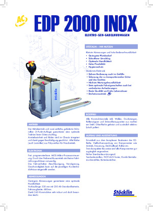 Pallet Jacks Stöcklin EDP 2000 Inox