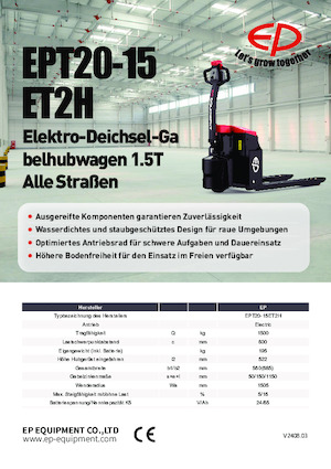 Pallet Jacks EP EPT20-15ET2H