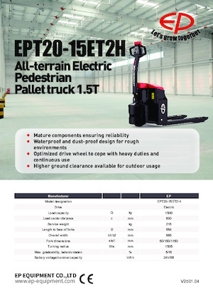 Pallet Jacks EP EPT20-15ET2H