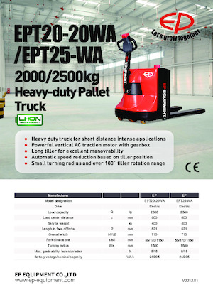 Pallet Jacks EP EPT20-20WA