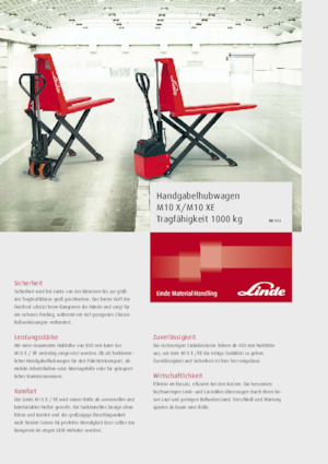 Yaya kumandalı transpalet Linde M10X