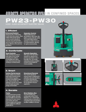 Yaya kumandalı transpalet Mitsubishi PW23