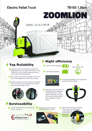 Pallet Jacks Zoomlion TB15E