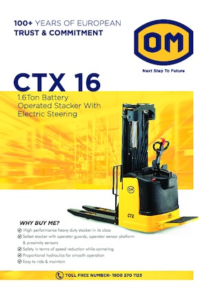 Pallet Stackers Stand Up Rider Platform OM CTX 16