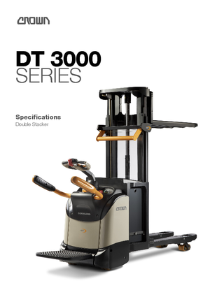 Palet İstifleyiciler Ayakta Sürücü Platformu Crown DT 3040-2.0 TF