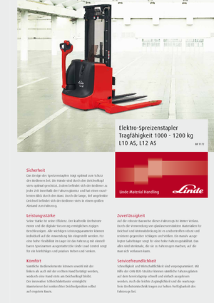 Walkie Stackers Linde L 12 AS 2924 S