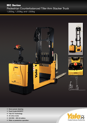 Palet İstifleyiciler Ayakta Sürücü Platformu Yale MC12