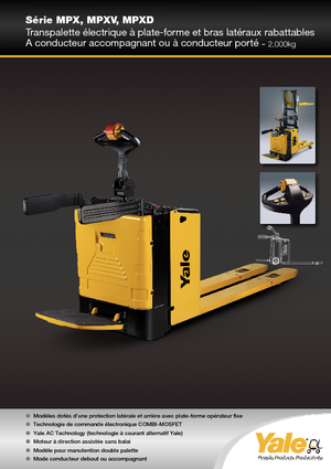 Pallet Stackers Stand Up Rider Platform Yale MP20XD