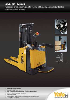 Palet İstifleyiciler Ayakta Sürücü Platformu Yale MS12X