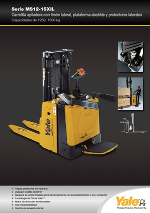 Palet İstifleyiciler Ayakta Sürücü Platformu Yale MS12X