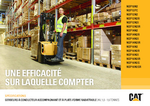 Pallet Stackers Stand Up Rider Platform Caterpillar NSP16N2(I)R