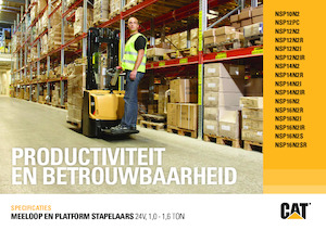 Pallet Stackers Stand Up Rider Platform Caterpillar NSP16N2(I)R