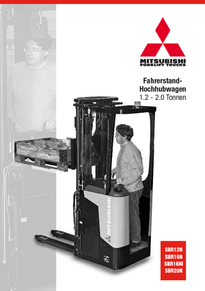 Pallet Stackers Stand Up Rider Platform Mitsubishi SBR20N