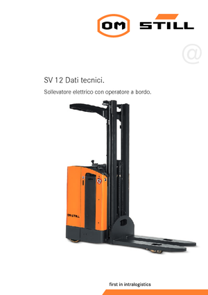 Palet İstifleyiciler Ayakta Sürücü Platformu Still SV 12