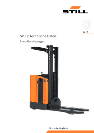 Palet İstifleyiciler Ayakta Sürücü Platformu Still SV 12