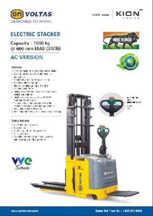 Pallet Stackers Stand Up Rider Platform OM VVE 15