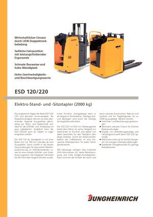 Pallet Stackers Sit Down Rider Jungheinrich ESD 220