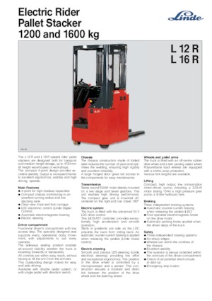 El İstifleyiciler Linde L 16 R