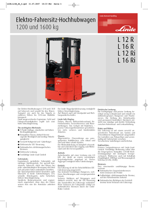 El İstifleyiciler Linde L 16 R